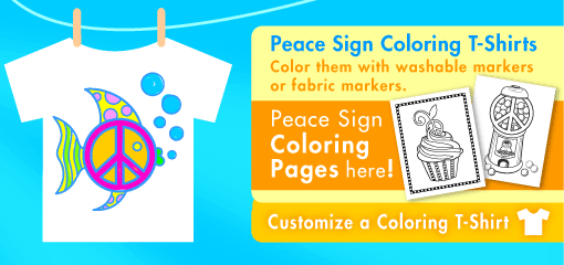 Customize a Coloring T-Shirt  Choose your product then select your print color. You can add text, too. Have FUN! Coloring is good for you.